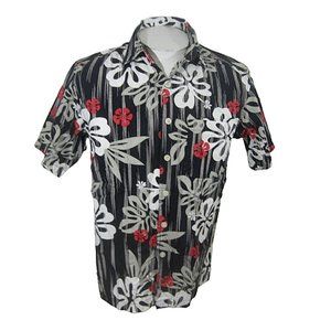 Sideout Men Hawaiian camp shirt p2p 22" M aloha luau tropical cotton abstract